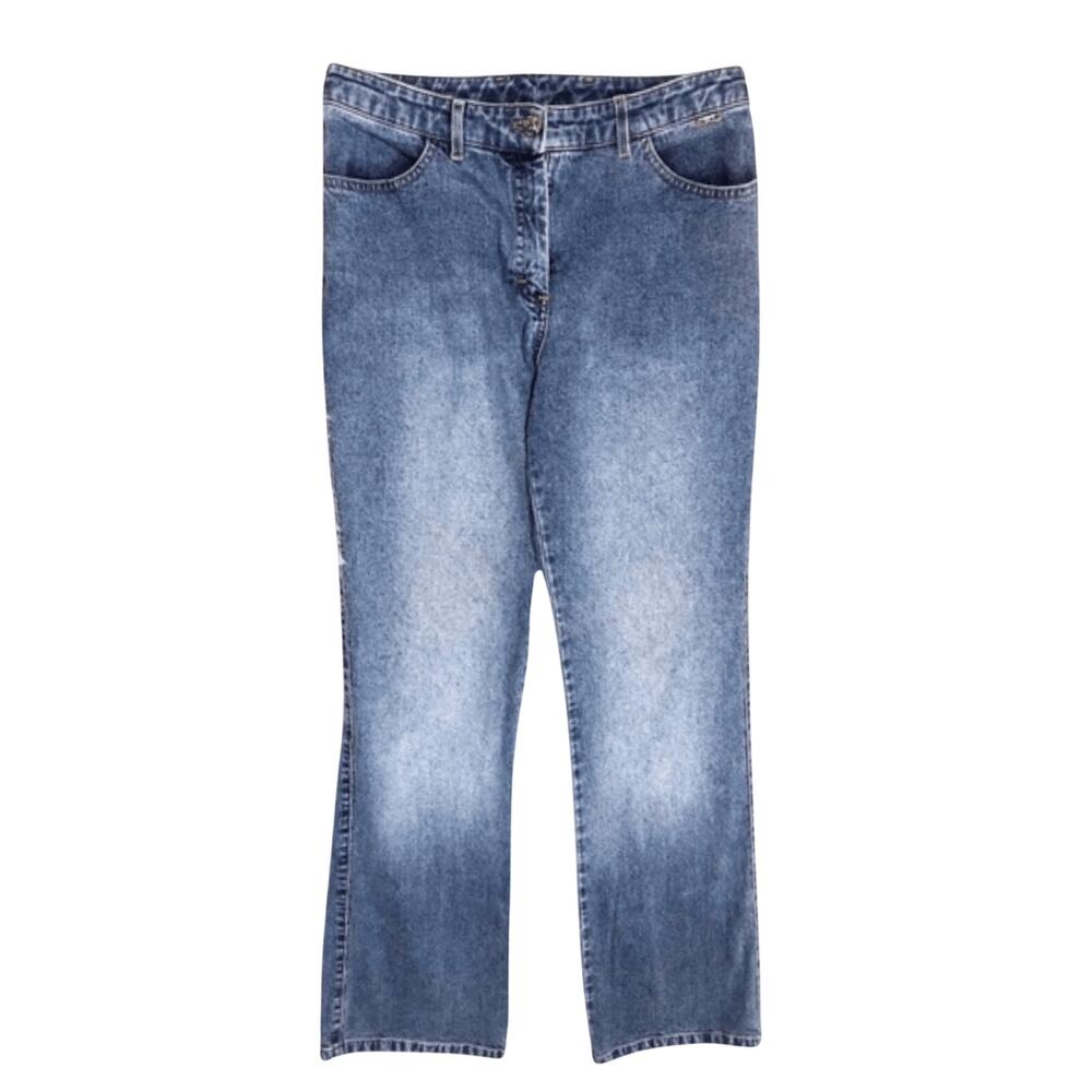 St. John womens high rise Mom Jeans Sz 6 boot cut